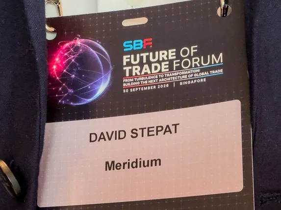 Future of Trade Forum delegate badge for David Stepat, Meridium